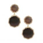 Grey Mother of Pearl Octagon Earrings