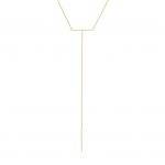 Gold Bar Drop Necklace