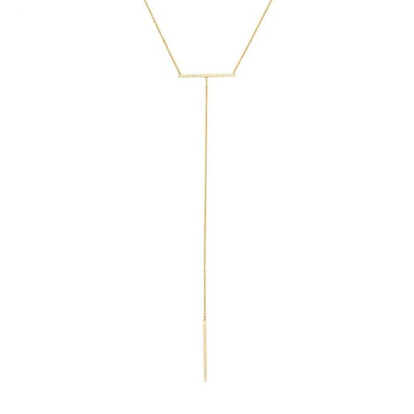 Gold Bar Drop Necklace