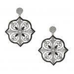 Filigree Flower Drop Earrings