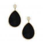 Black Teardrop Earrings