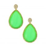 Green Teardrop Earrings