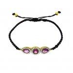 Adjustable Ruby Charm Bracelet