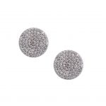 Large Disc Faux Diamond Studs