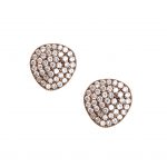 Uneven Rose Gold Stud Earrings