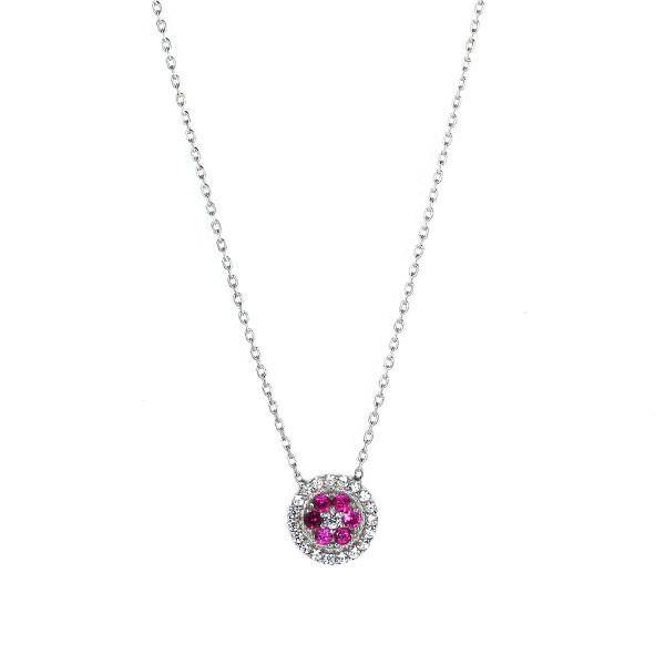 Flower Disc Necklace