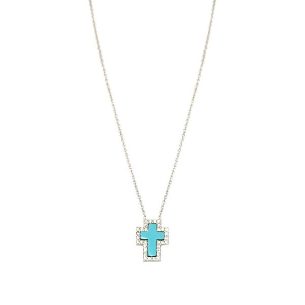 Turquoise Cross Necklace