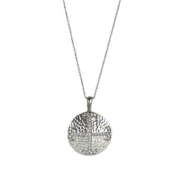 Disc Cross Necklace