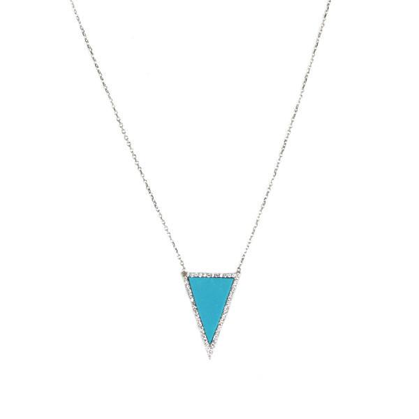 Turquoise Pyramid Necklace