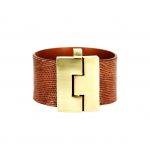 Brown Lizard Cuff