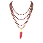 Ruby Beaded Layered Necklace
