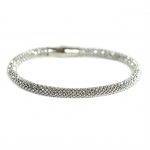 White Gold Plated Beaded Necklace