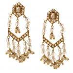 Chandelier Crystal and Pearl Drop Earrings