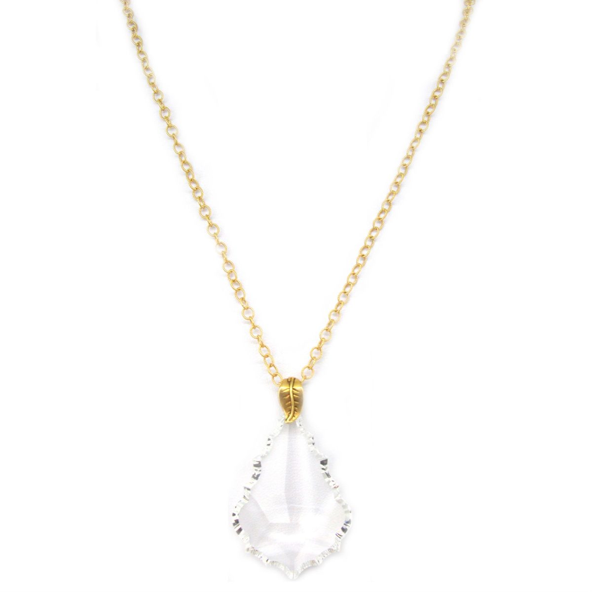 Crystal Leaf Necklace