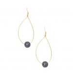 Pearl Drop Hoop Earrings