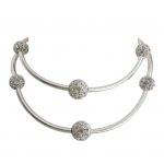 Crystal Ball 2 Row Necklace