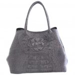 Grey Crocodile Handbag