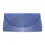 Blue Stingray Half Moon Clutch