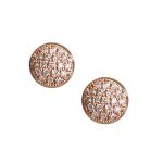 Mini Disc Diamond Earrings