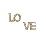 Mini "LOVE" Diamond Earrings