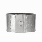 Wide Silver Python Turnlock Bracelet