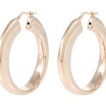 Rose Gold Flat Hoop Earrings