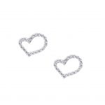 Open Heart Stud Earrings