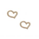 Shapely Heart Diamond Studded Earrings
