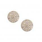 Flat Disc Stud Earrings