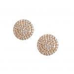 Flat Disc Stud Earrings