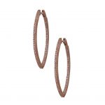 Rose Gold Oval Hoop Earrings