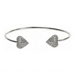 Pave Heart Cuff