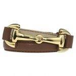 Cognac Leather Wrap Bracelet