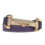 Violet Leather Wrap Bracelet