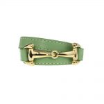 Lime Leather Wrap Bracelet