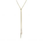 Natural Stone Spike Lariat Necklace