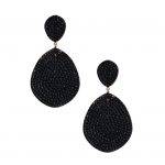 Black Double Drop Earrings