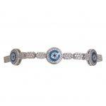 Adjustable Circular Evil Eye Pendant Bracelet