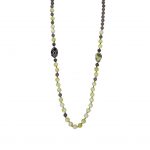 Long Labradorite and Green Stone Necklace