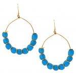 Blue Hoop Earrings