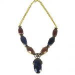 Red and Blue Sapphire Necklace