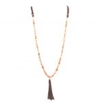 Sun Stone Long Tassel Necklace