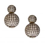 White Crystal Tribal Earrings