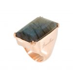 Rectangular Labradorite Stone Ring