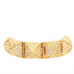 Pyramid Cubic Zirconia Bracelet  Yellow Gold Plated