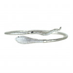 Snake Cubic Zirconia Bracelet Wrap  Silver Gold Plated