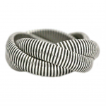 Triple Wrap Cobra Bracelet Silver Plated