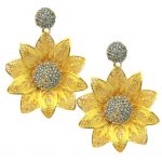 Sunflower Double Drop Earrings
