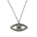 Large Evil Eye Pendant Necklace