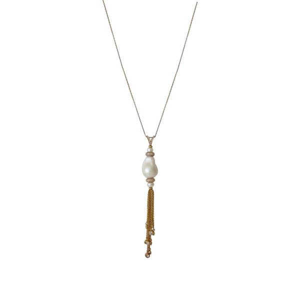 Mother of Pearl Tassel Necklace